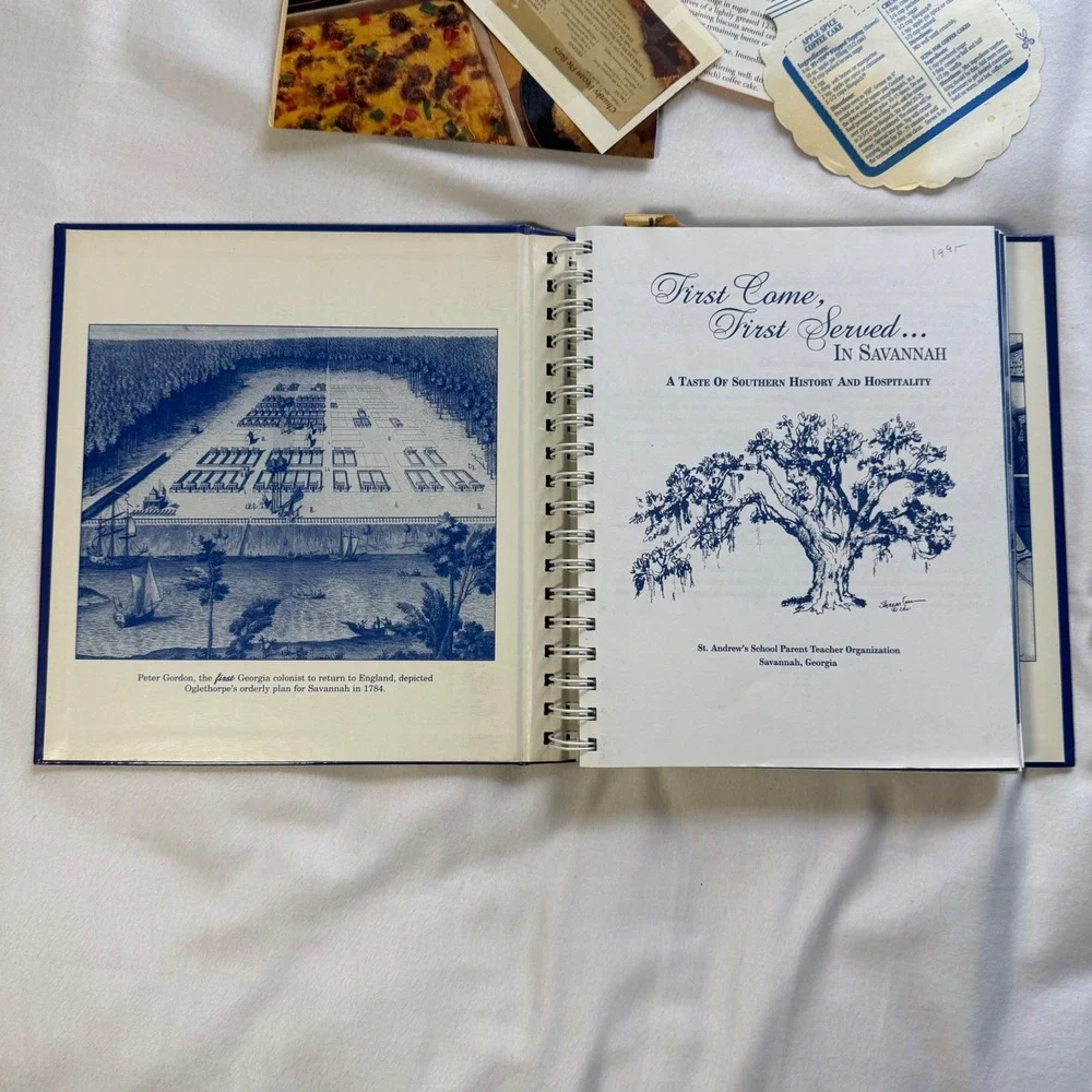 First Come First Served In Savannah Cookbook St Andrews School 2001 1st Printing